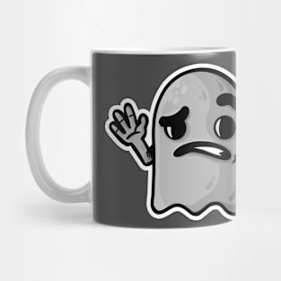 confused little grey ghost w Mug